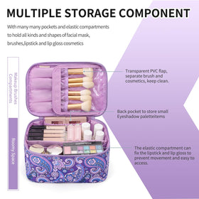 OCHEAL makeup bag divider and brush compartment keeps tools organized