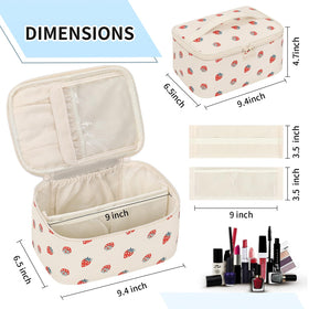 OCHEAL makeup bag large capacity fits brushes and cosmetics
