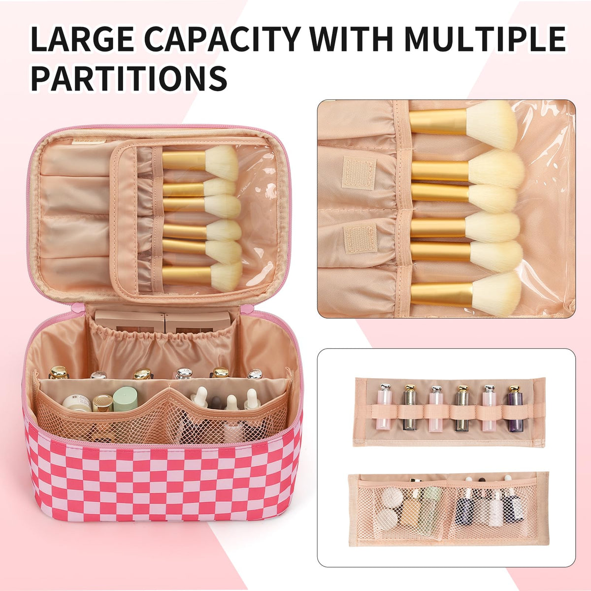 OCHEAL lightweight makeup bag is easy to carry daily