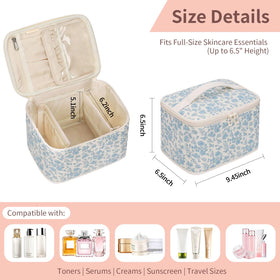 OCHEAL makeup bag main compartment with multiple pockets for lipsticks and tools