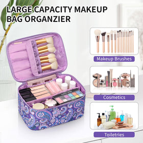 OCHEAL makeup bag nylon lining for easy cleaning