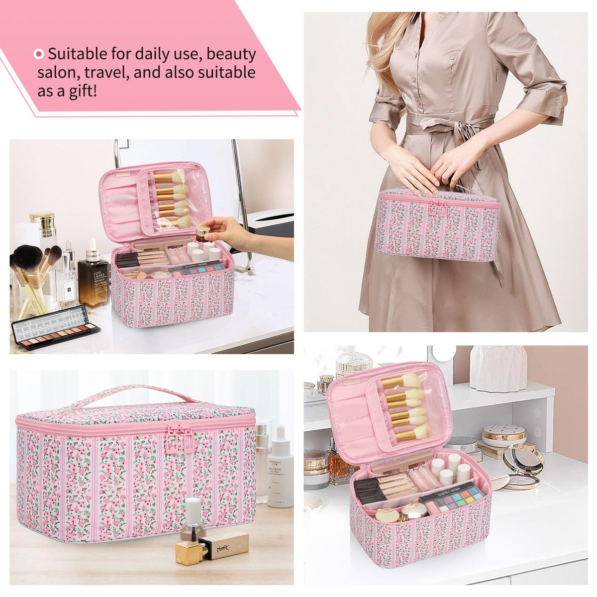 OCHEAL pink floral design adds feminine style to your kit
