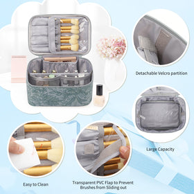 OCHEAL large bag interior with pockets, organized space for palettes and bottles.