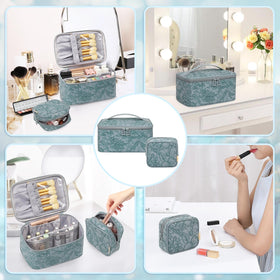 OCHEAL makeup bag set with smooth zippers for easy access.