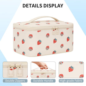 OCHEAL makeup bag two-way zipper enables quick access