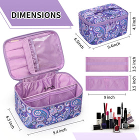 OCHEAL makeup bag two-way zipper for quick access