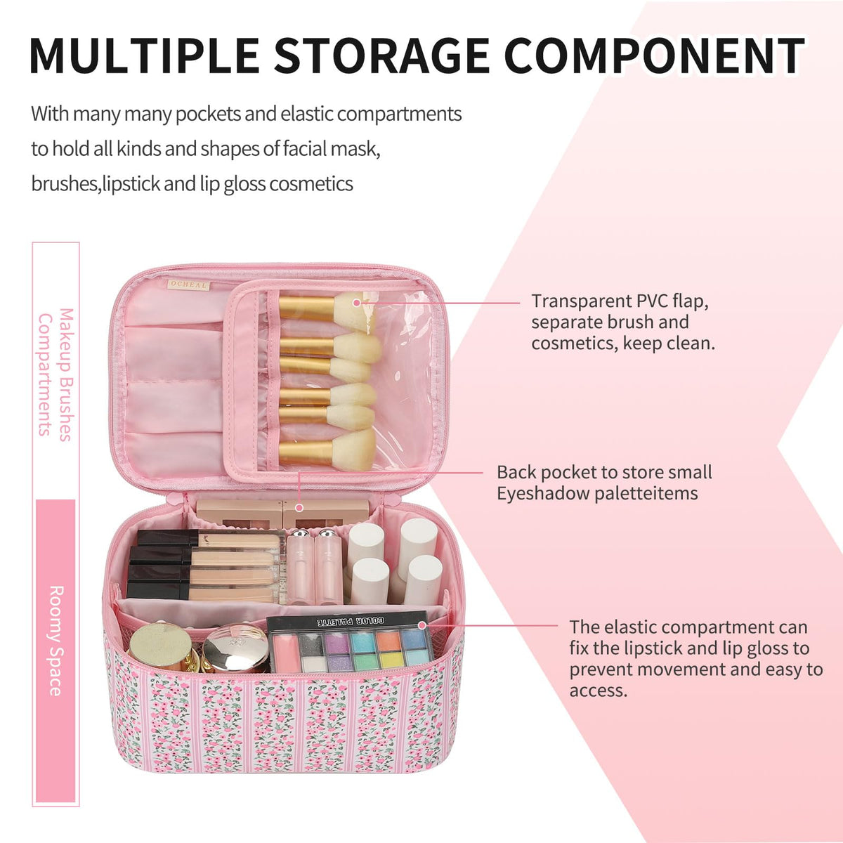 OCHEAL two-way zippers provide quick access to essentials
