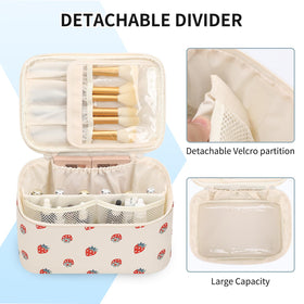 OCHEAL makeup bag waterproof vegan leather protects contents from spills