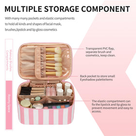 OCHEAL makeup bag vegan-leather offers waterproof protection for travels