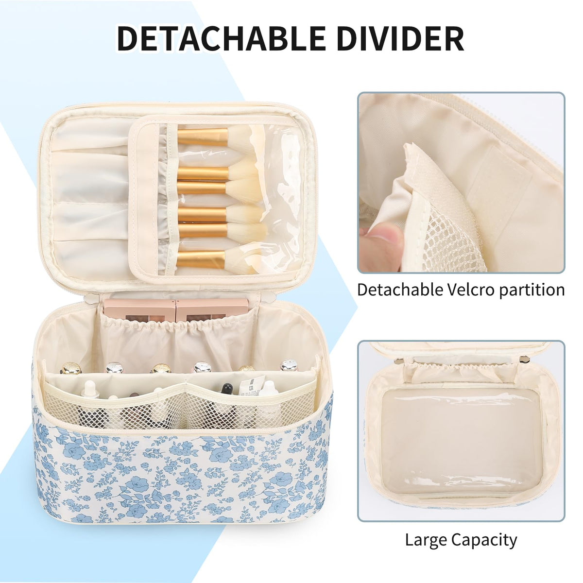 OCHEAL vegan leather makeup bag offers waterproof protection for beauty essentials