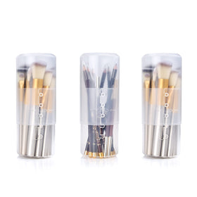OCHEAL makeup brush holder accommodates 10-15 brushes easily.