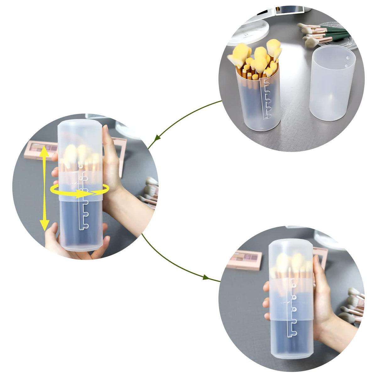 OCHEAL pack of 3 brush holders for multiple setups and backups.
