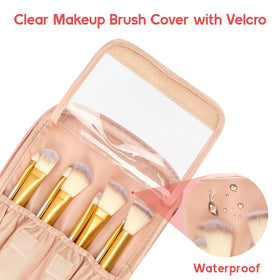 OCHEAL pink makeup bag interior organized for quick packing.
