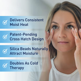 OCuSOFT Dry Eye Mask Basic heats up in about 20 seconds for convenience.