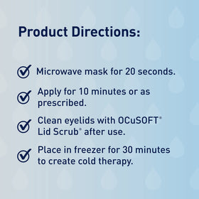 OCuSOFT Dry Eye Mask Basic soft cover ensures comfortable wear.