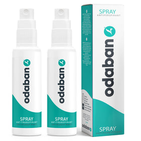 Odaban antiperspirant spray bottle front view for daily protection.