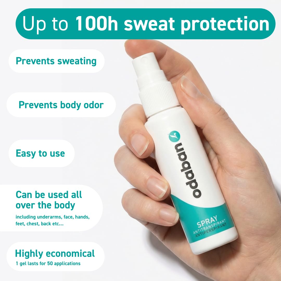 Odaban spray nozzle close-up for quick, comfortable underarm coverage.