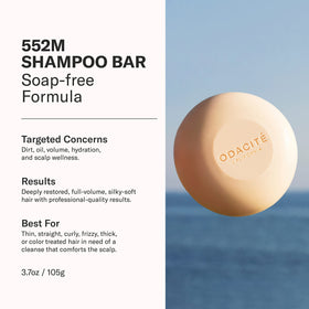 ODACITE Shampoobar argan coconut on wet hair for gentle cleansing.