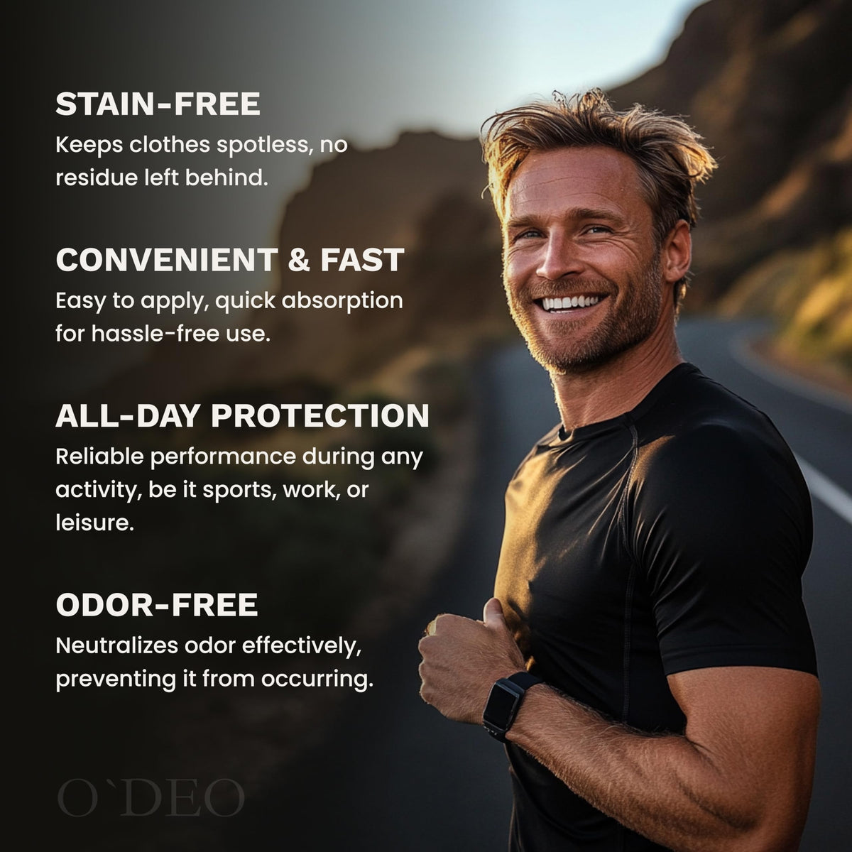 O'DEO natural mineral formula ingredient close-up.