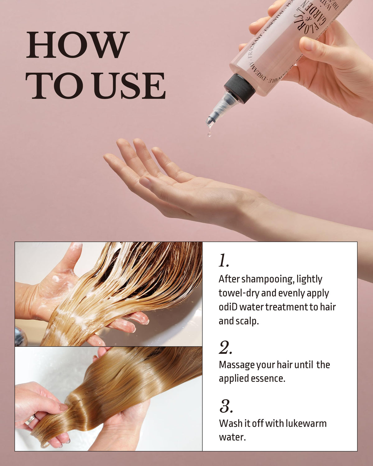 ODID leaves hair softer and shinier after rinse