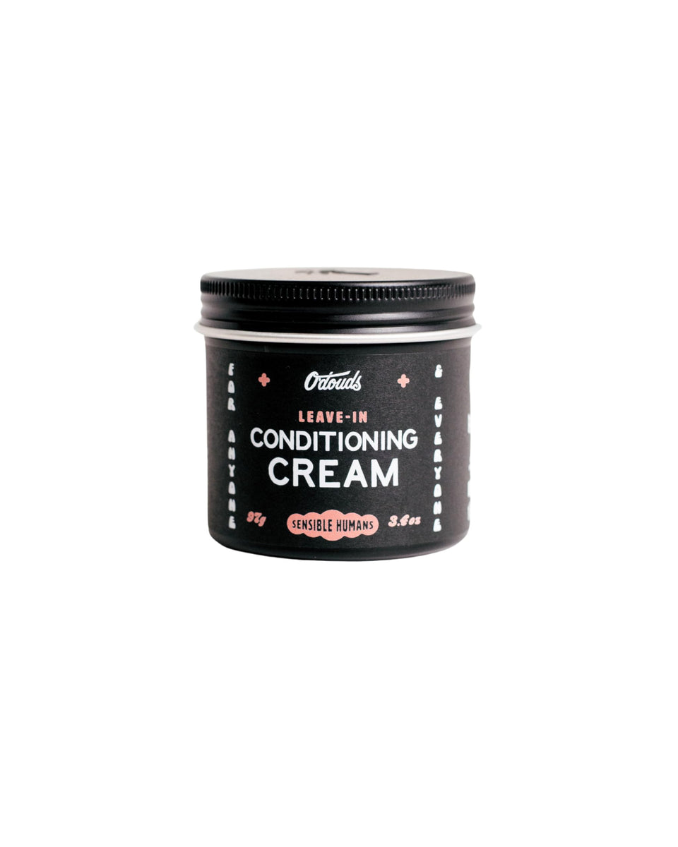 O'Douds Conditioning Cream bottle pour demonstrates easy application for frizz control.