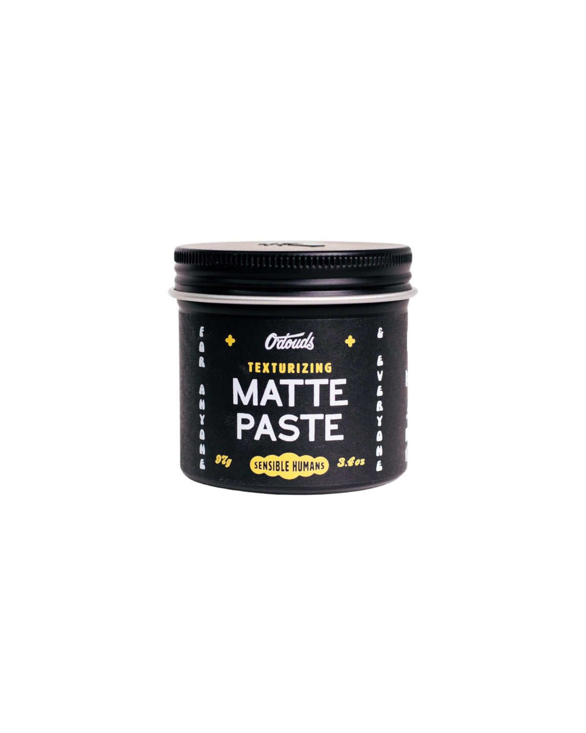 O'Douds Matte Paste bottle close-up showing strong hold and matte finish.