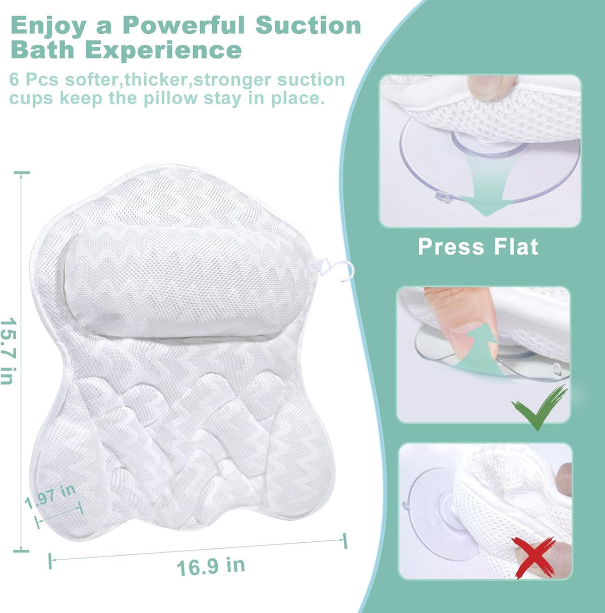 ODOX.MS bath pillow back-support providing full back comfort during baths