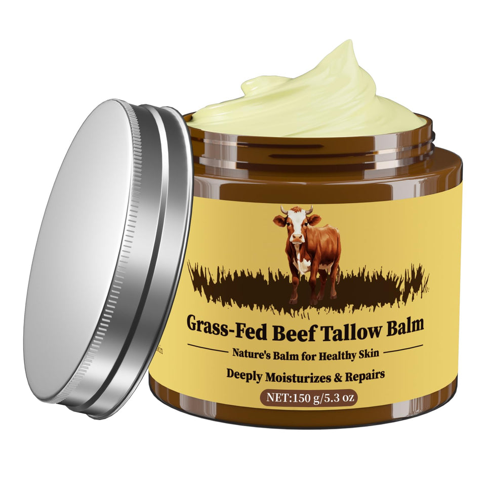 Oebitor Beef Tallow Face Balm jar showing deep hydration for daily skincare