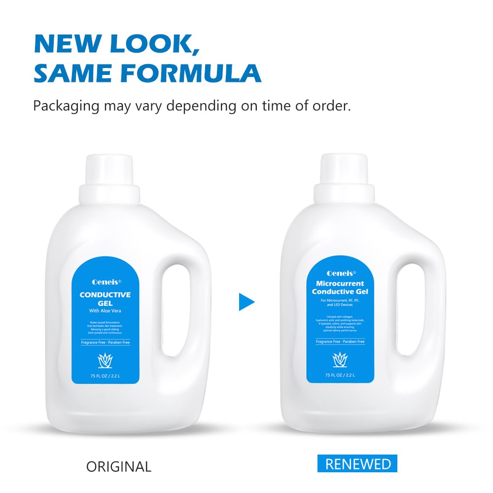 Oeneis facial gel glide application showing easy spread for device use.