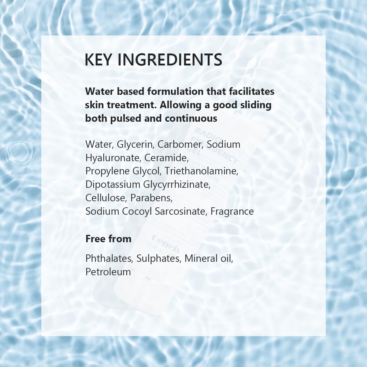Oeneis hydrating skin prep keeps skin soft during use.