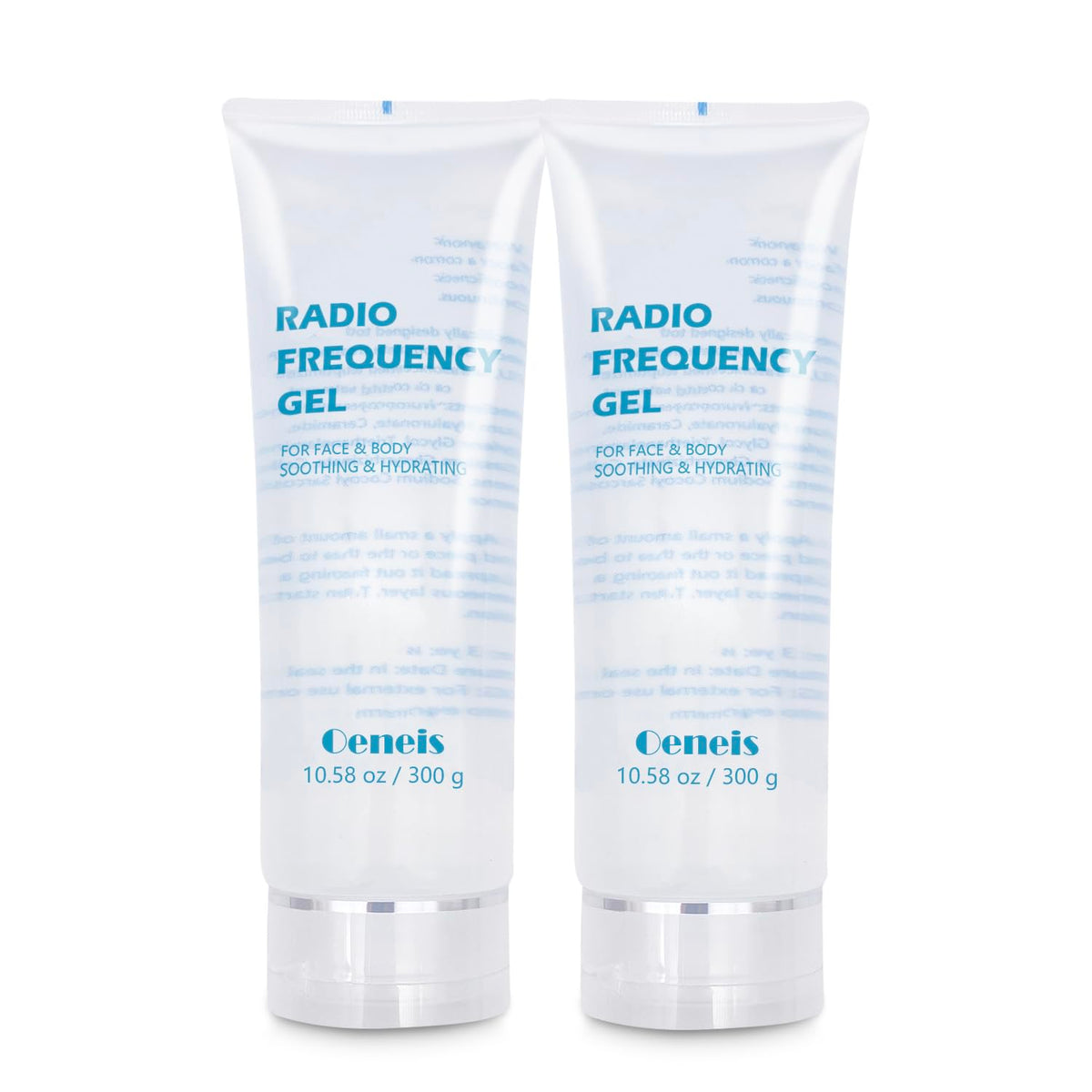 Oeneis RF gel tube 300g ready for facial microcurrent sessions.
