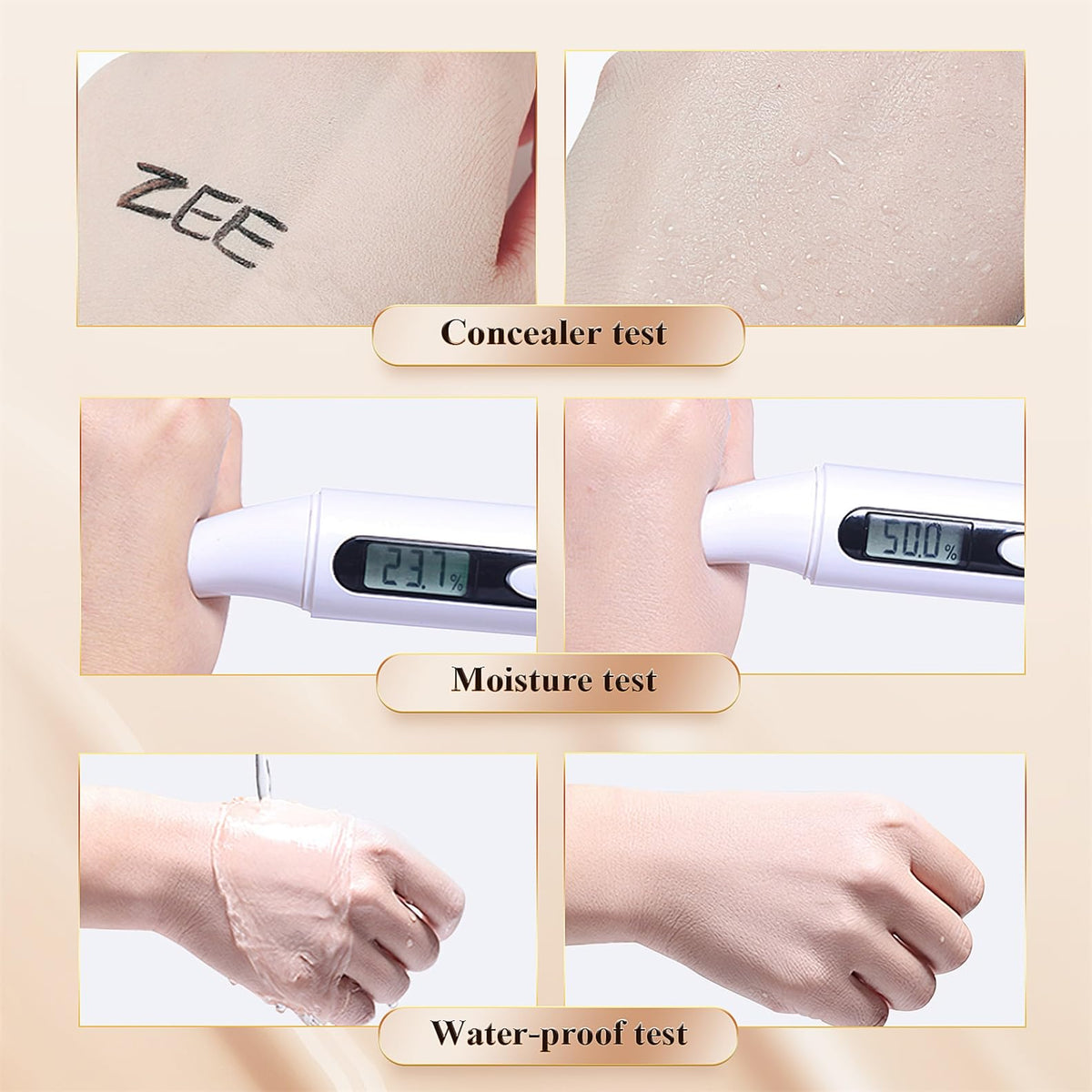 Pore-blurring finish of OETUIOW Mushroom Head Air Cushion CC Cream on skin