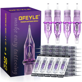 OFEYLE tattoo cartridge 50-piece pack, ready for safe sessions