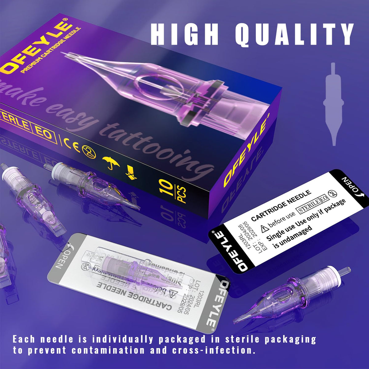 OFEYLE cartridge with translucent shell showing ink flow