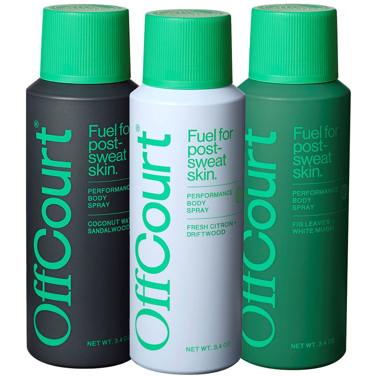 OffCourt bottle-application: aluminum-free spray for all-day odor control and fresh feeling.