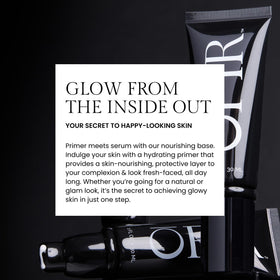 Smoothed face after OFIR primer for a fresh glow.