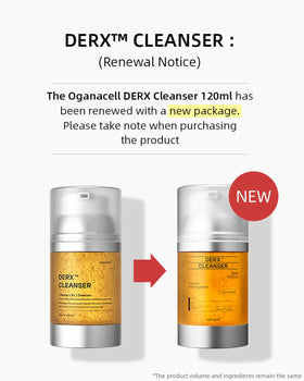 OGANA CELL DERX daily cleansing routine for refreshed, comfortable skin.