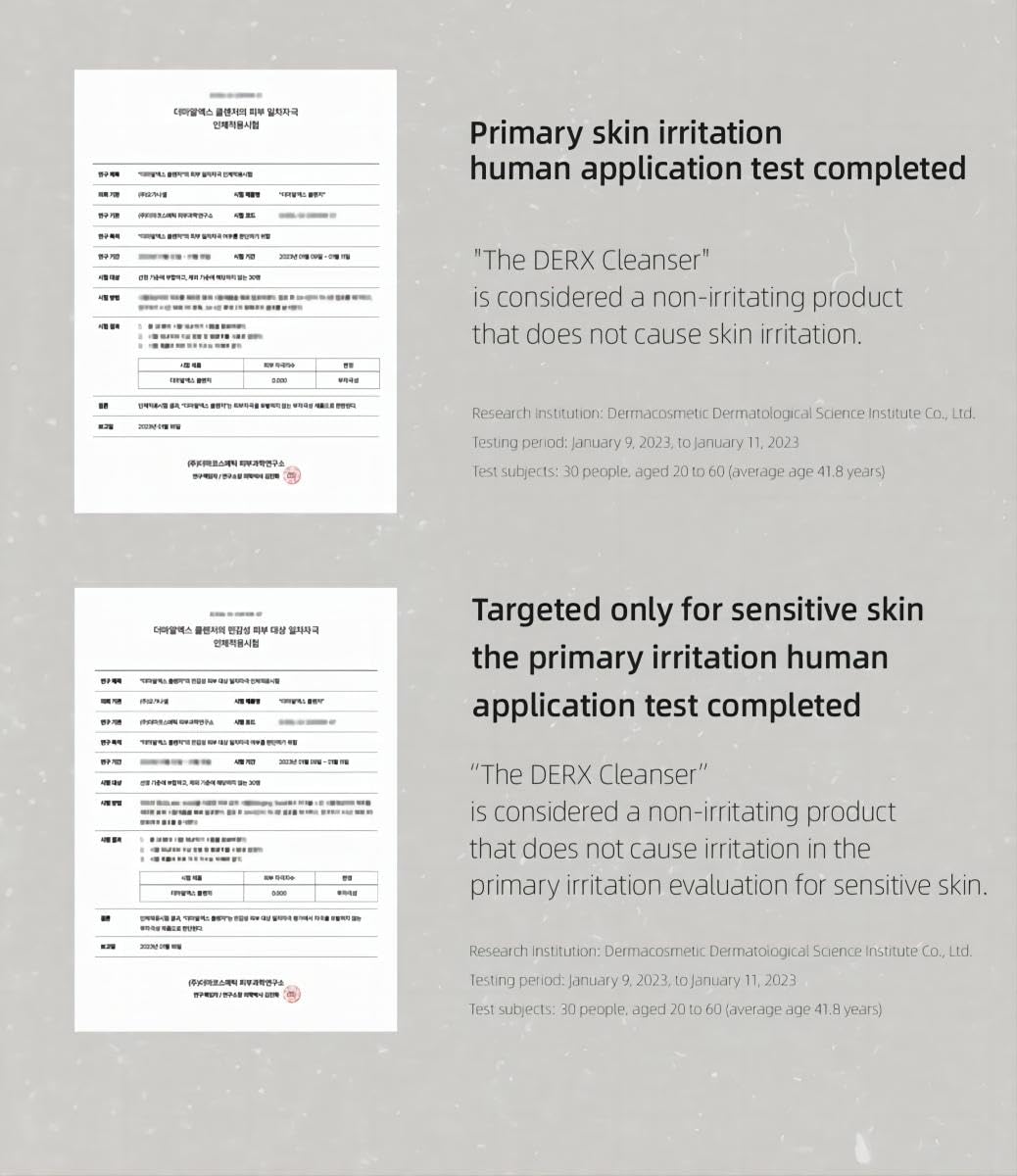 OGANA CELL DERX dermatologist-tested gentle formula for sensitive skin.