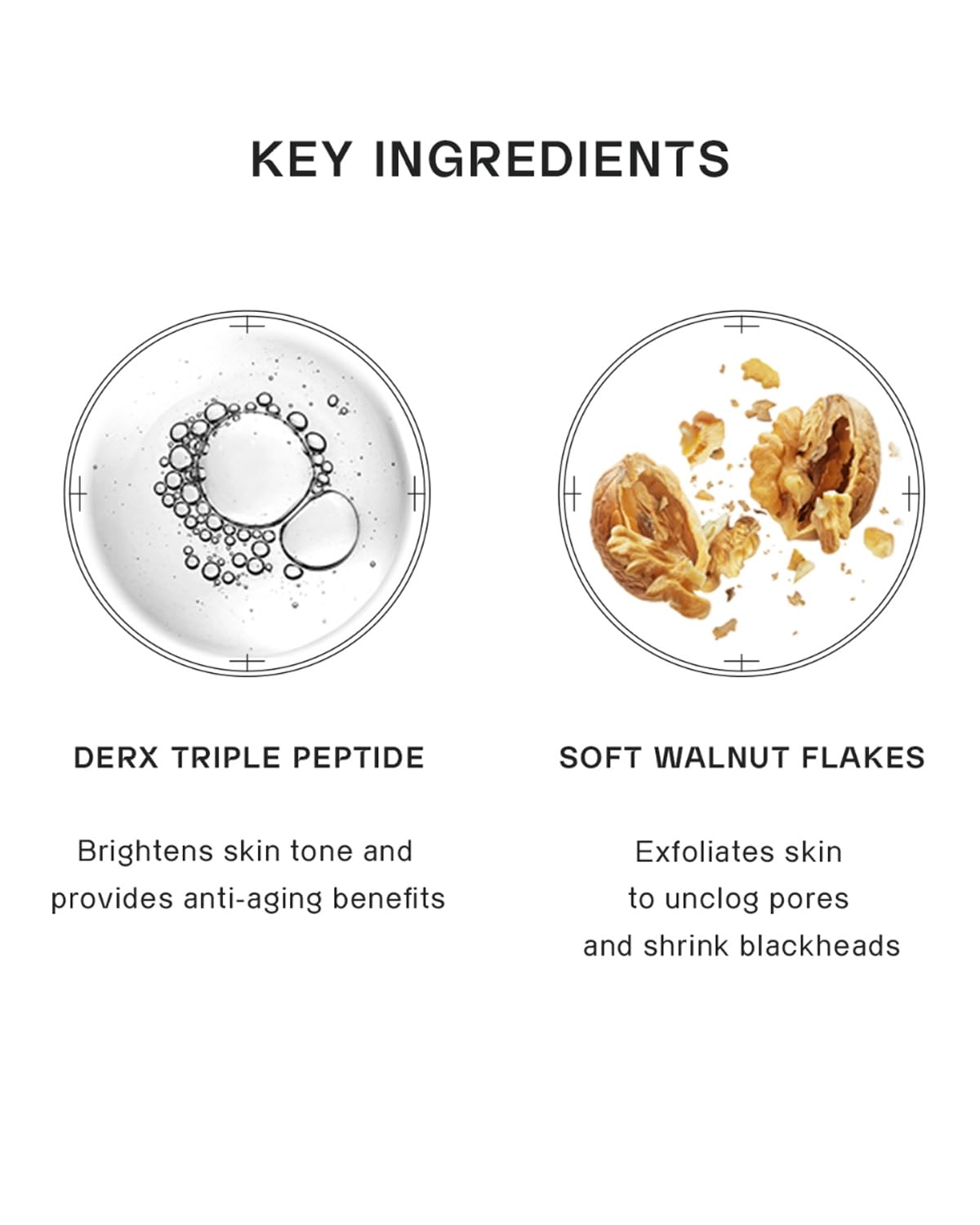 OGANA CELL DERX peptide complex illustration highlights hydration and elasticity.