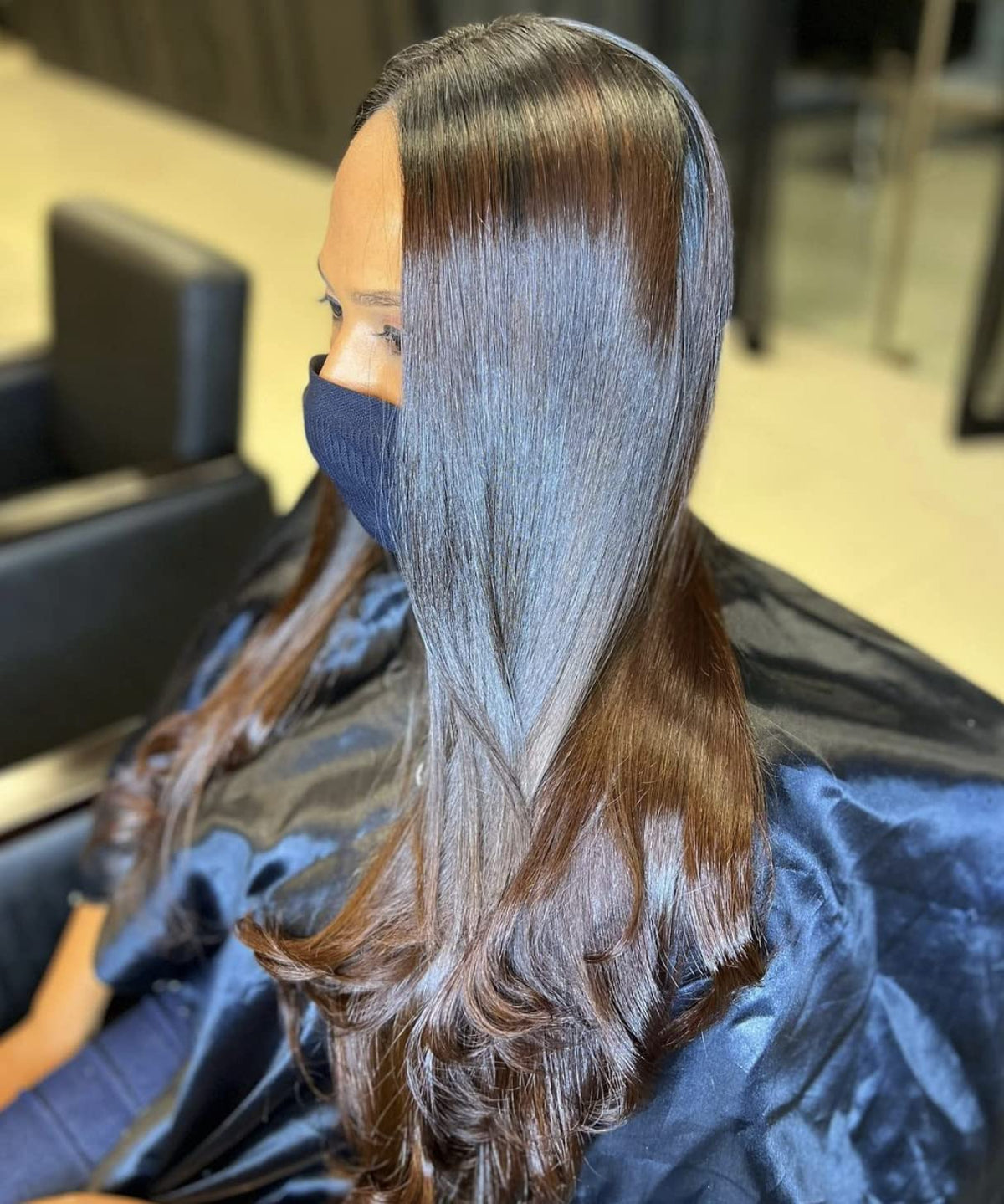 OGC Hair-type frizz elimination supports curly to straight textures.