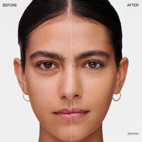 Ogee Banyan swirled on skin demonstrates sheer to buildable coverage with a dewy finish.