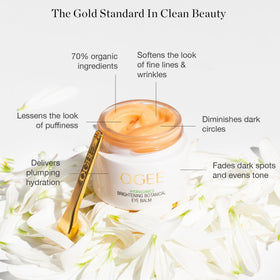 Ogee Botanical Eye Balm jar swirl shows rich texture for under-eye care