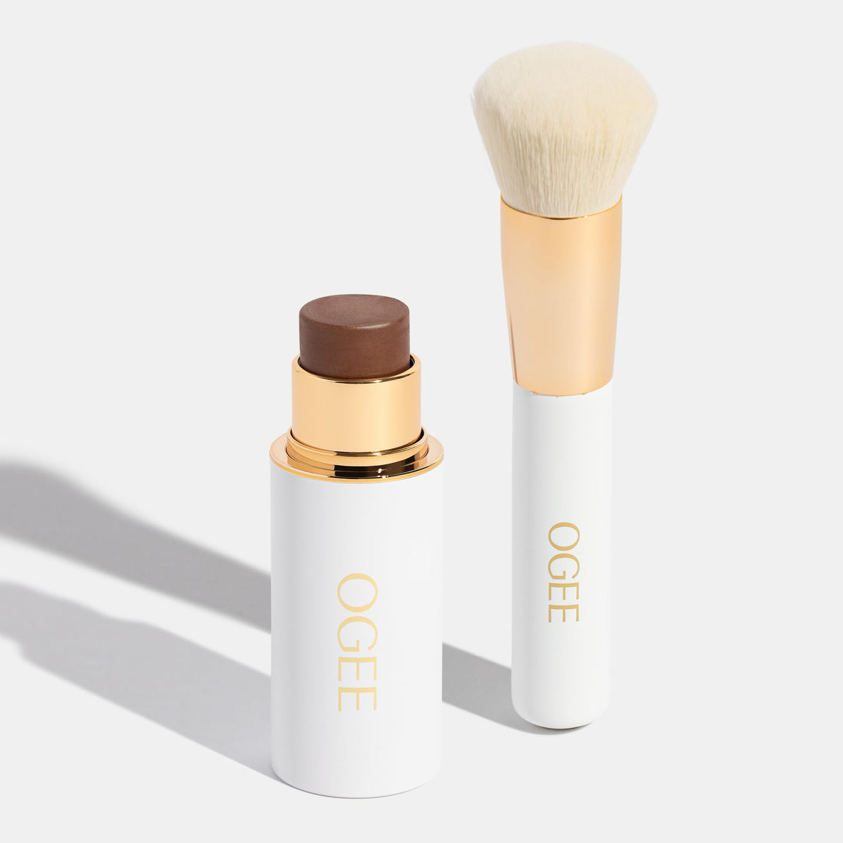 ogee bronze and blend duo sculpted face stick for a natural sun-kissed glow