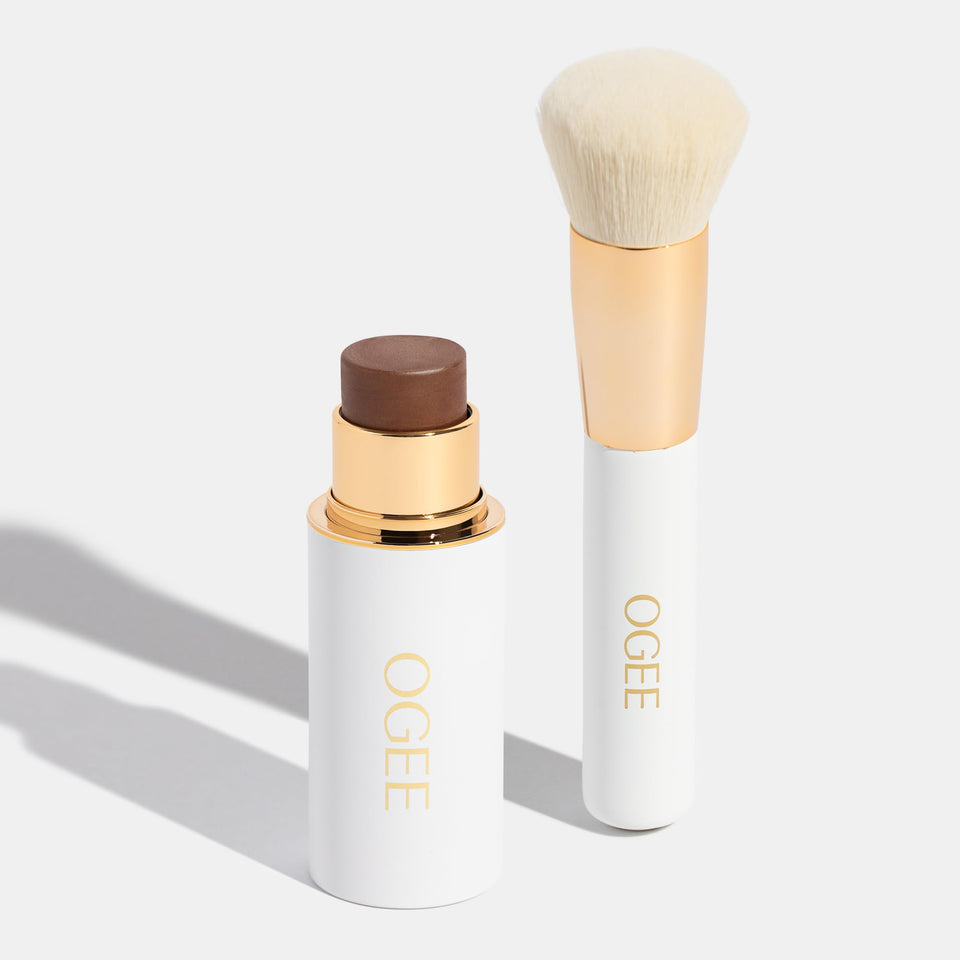 ogee bronze and blend duo sculpted face stick for a natural sun-kissed glow