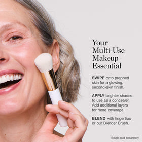 Ogee cream texture closeup reveals creamy, blendable formula.