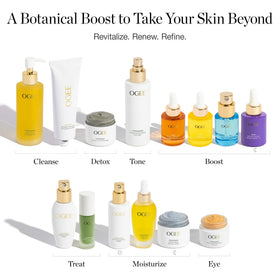 Ogee glass jar on bathroom counter suggesting at-home skincare use