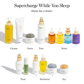 Ogee Indigo Dream Renewal Cream texture emphasizes hyaluronic acid hydration.