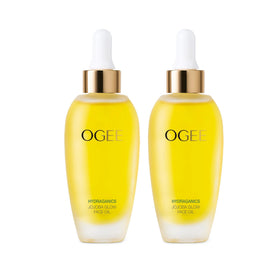 Ogee Jojoba Glow Face Oil 2-pack showing two bottles for radiant hydration