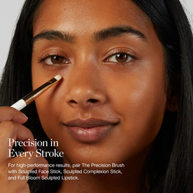 Ogee Precision Brush used to define edges and create precise concealer coverage.