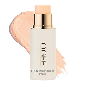 Ogee Sculpted Complexion Foundation Stick bottle closeup shows premium packaging for on-the-go touch ups.